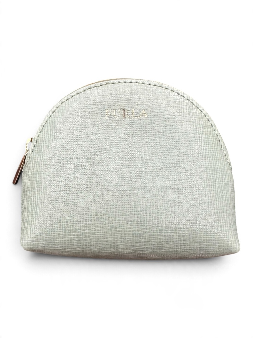 Furla Mini Dome Saffiano Leather Coin Purse Pale Blue